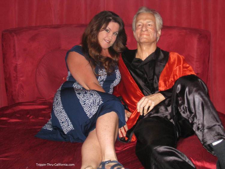Hugh Hefner at the Hollywood Wax Museum