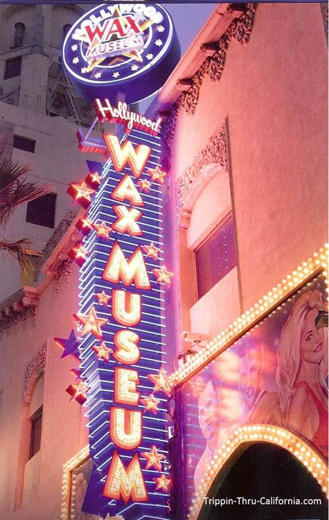Hollywood Wax Museum sign..