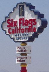 Six Flags Magic Mountain California Sign